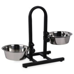 Kerbl Futterbar Inkl. NÀpfe 2x2800ml Beidseitig Höhenverstellbar