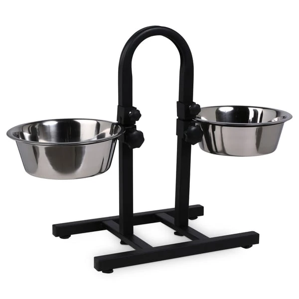 Kerbl Futterbar inkl. Näpfe 2x2800ml beidseitig höhenverstellbar