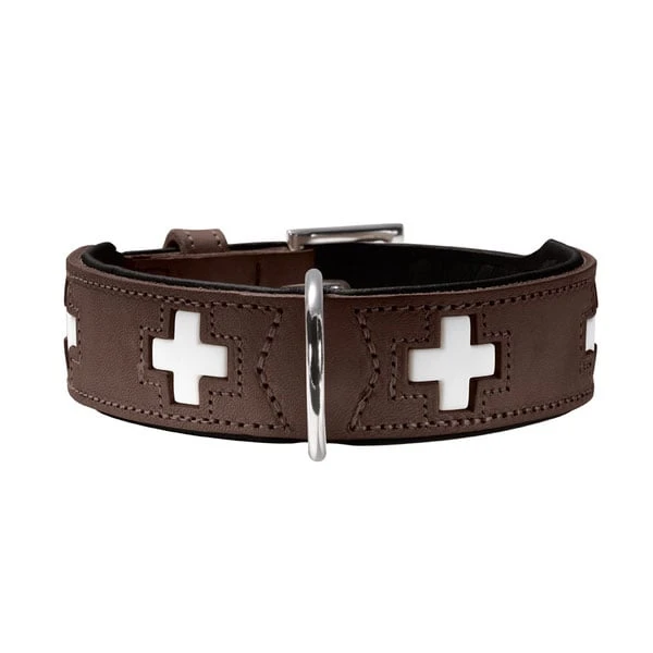 Hunter Halsband Swiss nickel Braun/Schwarz