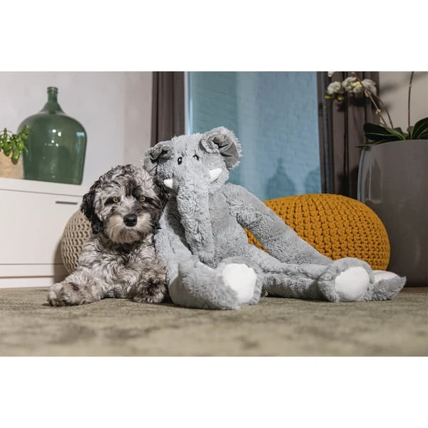 Beeztees XL Hundespielzeug plüsch Elefant James grau