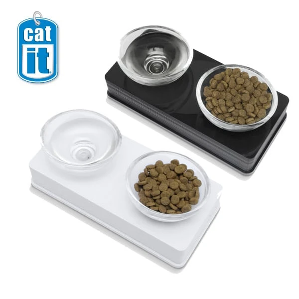Catit Doppelnapf Glass Diner