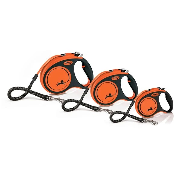 flexi XTREME Gurtleine schwarz/orange