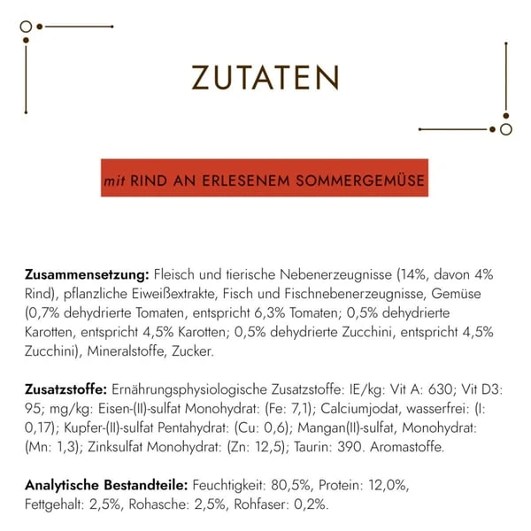 GOURMET A la Carte Rind & Gemüse