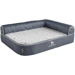 Knuffelwuff Orthopädisches Eck Hundebett Arizona Grau, Lehne Rechts