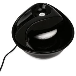 Pioneer Pet Keramik Trinkbrunnen Rain Drop Style 1,8 L Schwarz