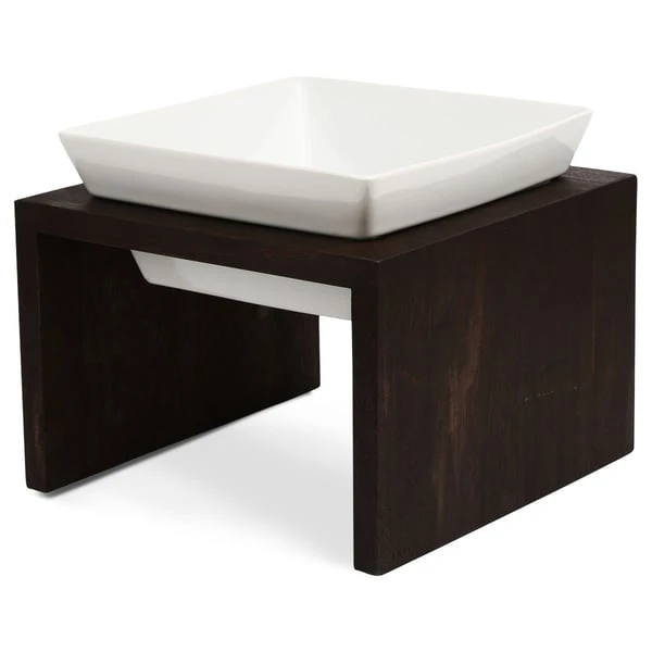 Replus Futterstation Meshidai Einzelnapf Walnuss