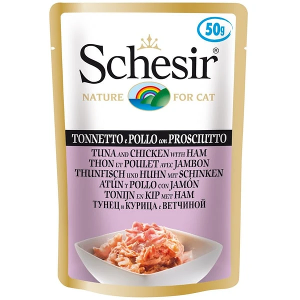 Schesir Cat Thunfisch, Huhn mit Schinken