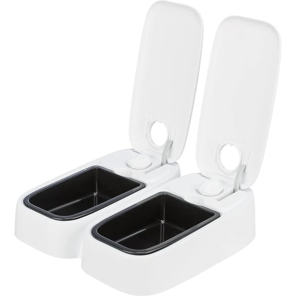 Trixie Futterautomat TX2, 2×300 ml/ 27×7×24cm weiß